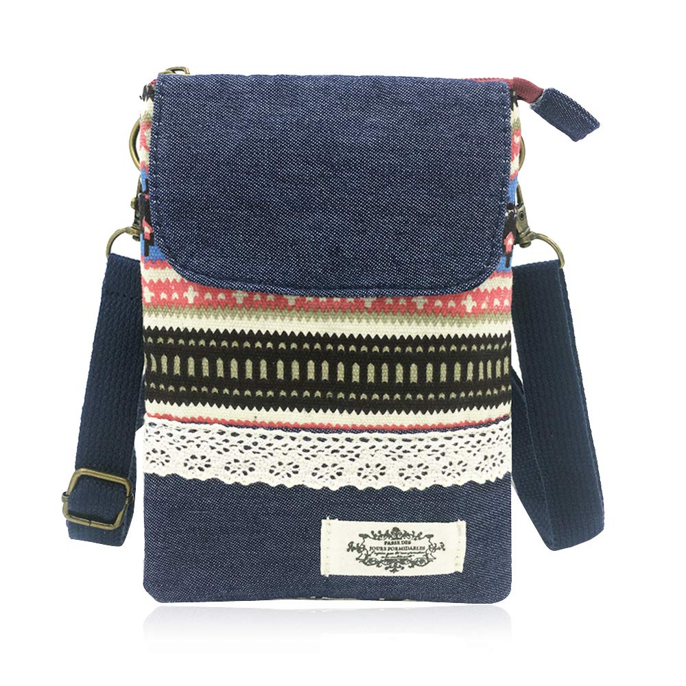 Stylish Canvas Crossbody Phone Purse Wallet for Women & Teens - Compact & Roomy with Adjustable Shoulder Strap - Perfect for Shopping, Travel & Everyday Use