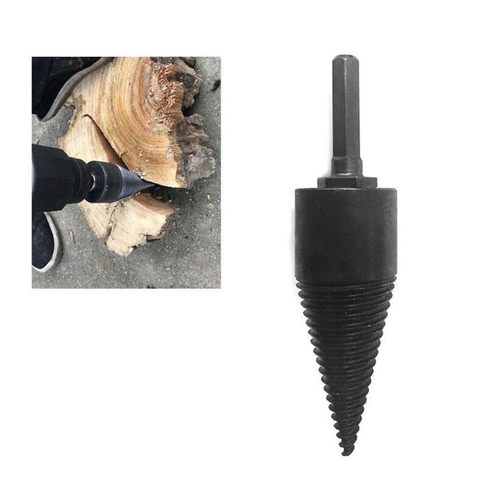 Firewood Drill Bit & Wood Splitter - High Hardness Cone Drill Bit for Electric Drills | Perfect for Carpentry, Camping & Home Firewood Splitting