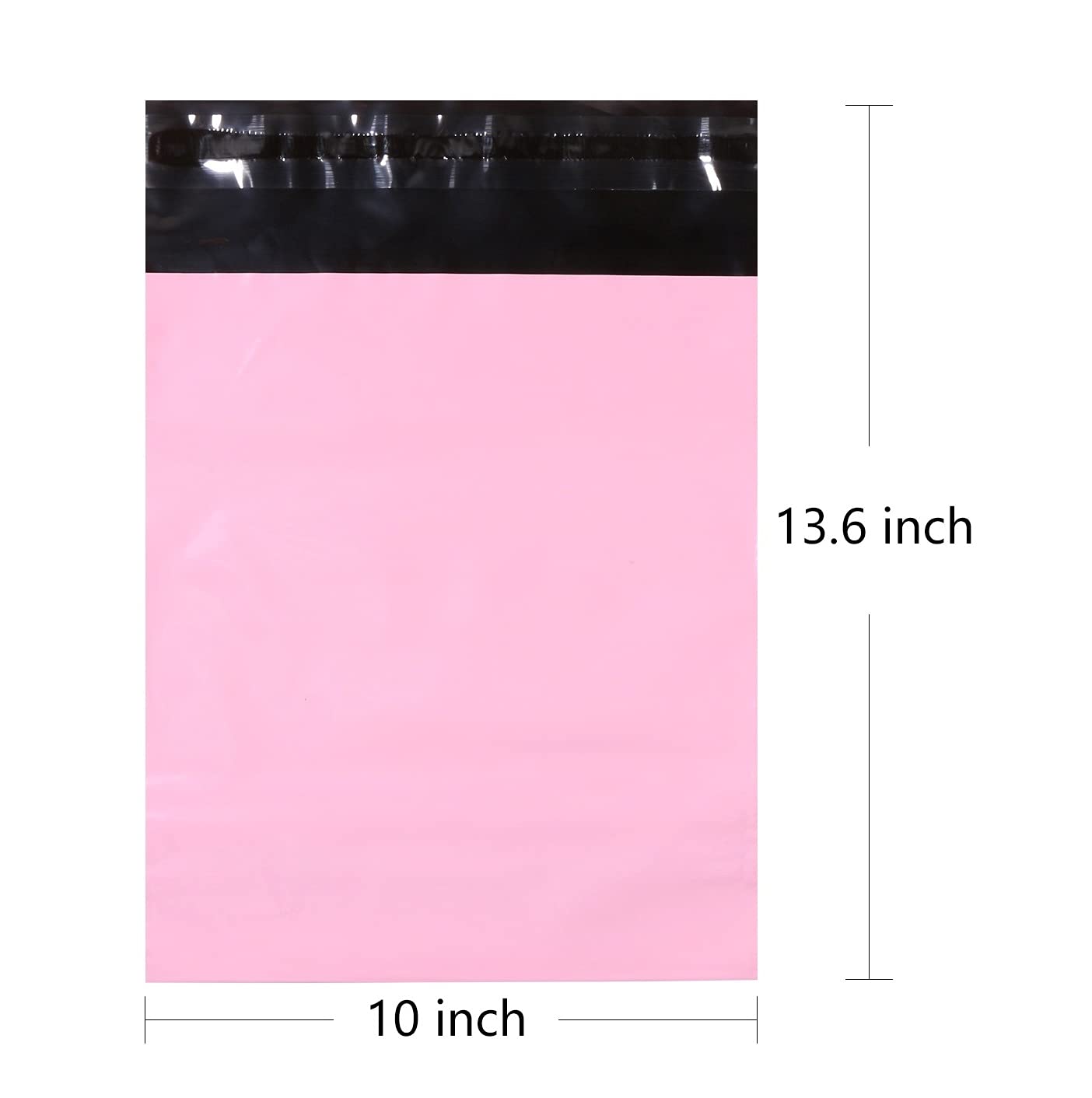 10 x 13.6 Inch Pink Poly Mailer Envelopes - Self Adhesive Waterproof Shipping Bags (Pack of 30) - Tear-Proof Postal Packaging for Ecommerce, Clothing & Small Business Shipments