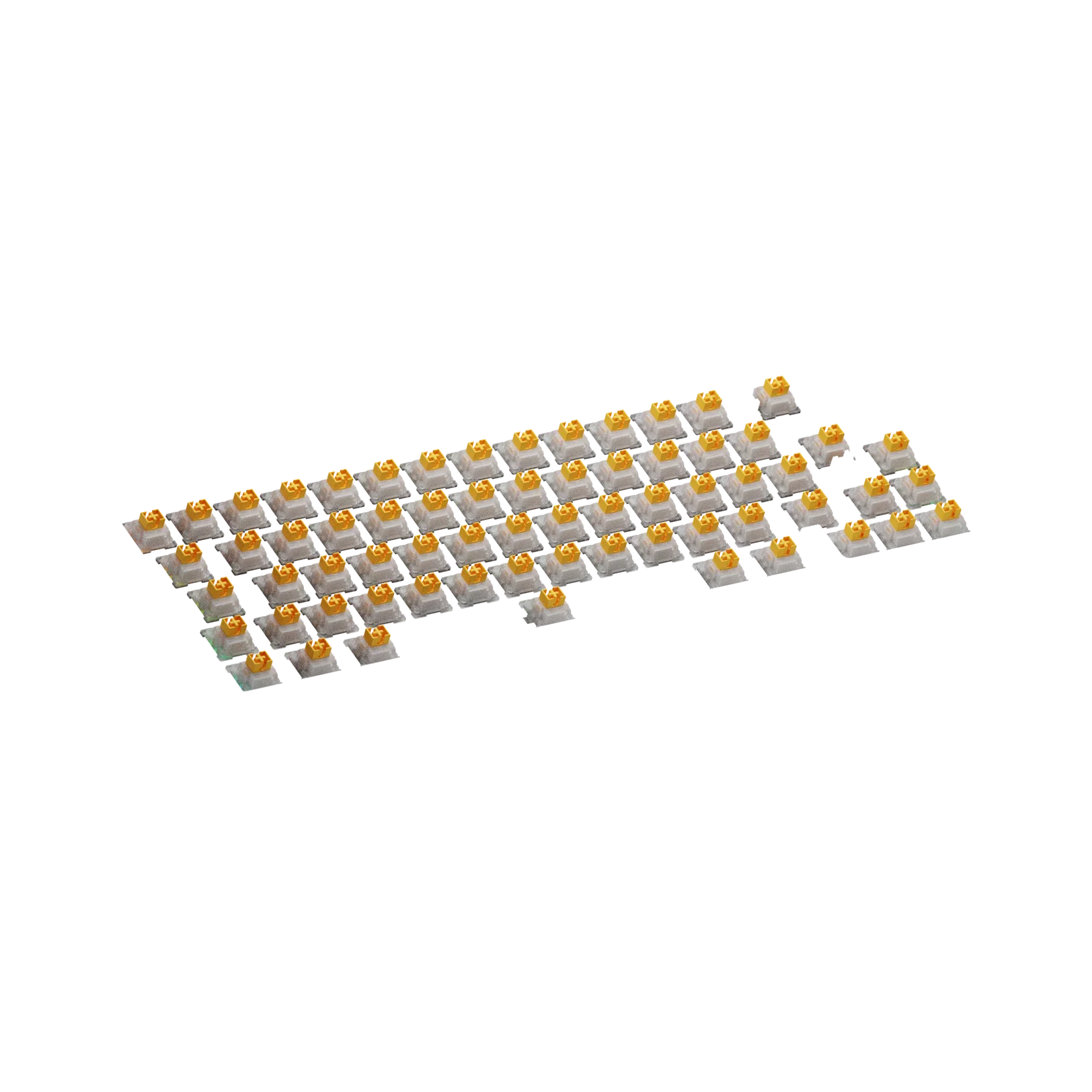 Glorious Panda Silent Mechanical Keyboard Switches - 65g Actuation Force, ISO Layout - Perfect for Gaming, Typing & Office Work