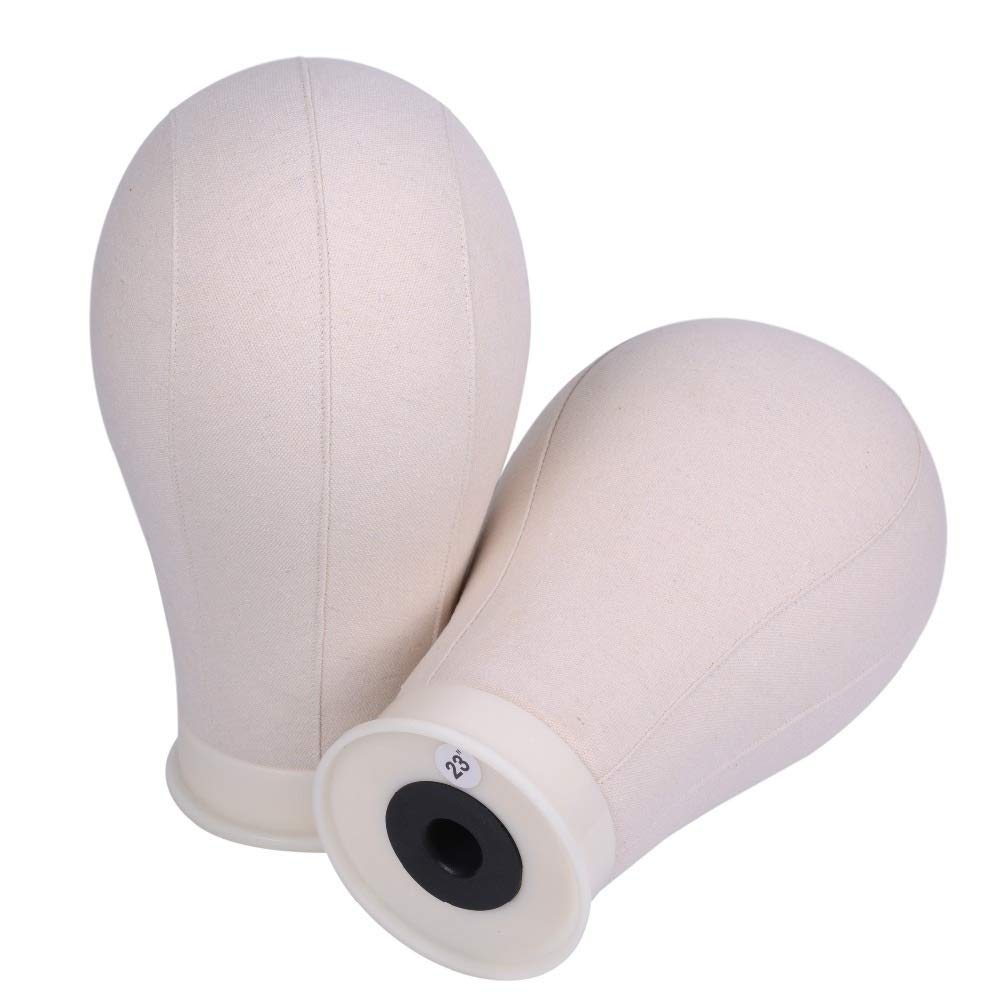 22 Inch Mannequin Head for Wig Display - Canvas Block Head Wig Stand for Styling, Training & Salon Use - Perfect for Hairstylists, Cosmetology Students & Home Use