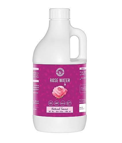Glamzy Pure Rose Water (Gulab Jal) - 1000ml Natural Face Toner & Skin Hydrating Spray for Women & Men | Makeup Remover, Hair Mist & Facial Toner for All Skin Types | Perfect for Daily Skincare, Post-Workout Refresh & Spa Treatments