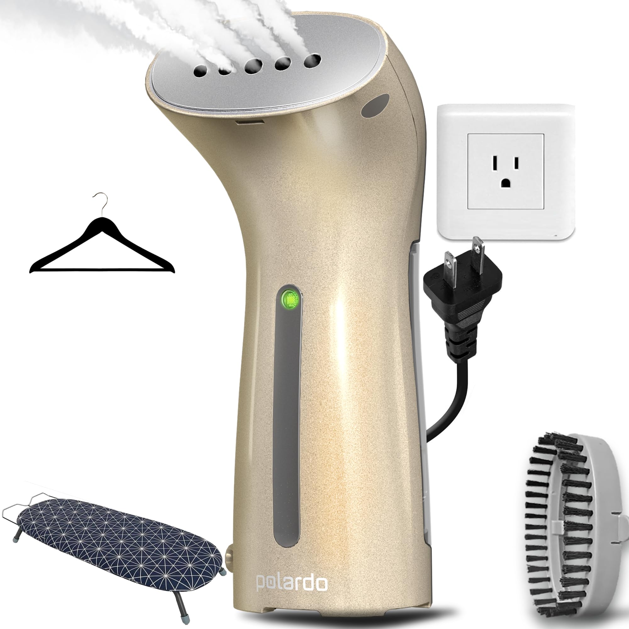 Portable Travel Garment Steamer - Compact Handheld Clothes Steamer for Wrinkle Removal at Home & On The Go | Safe for All Fabrics | Powerful 110V Steam Iron | Perfect for Business Trips, Vacations & Daily Use