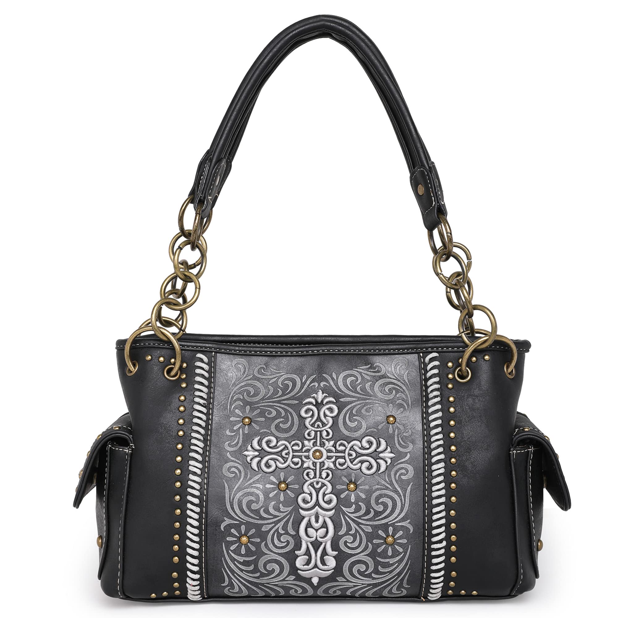 Montana West Western Handbag for Women - Concealed Carry Satchel Purse with Adjustable Strap | Stylish Cowgirl Crossbody Bag for Everyday Use, Travel & Outdoor Adventures
