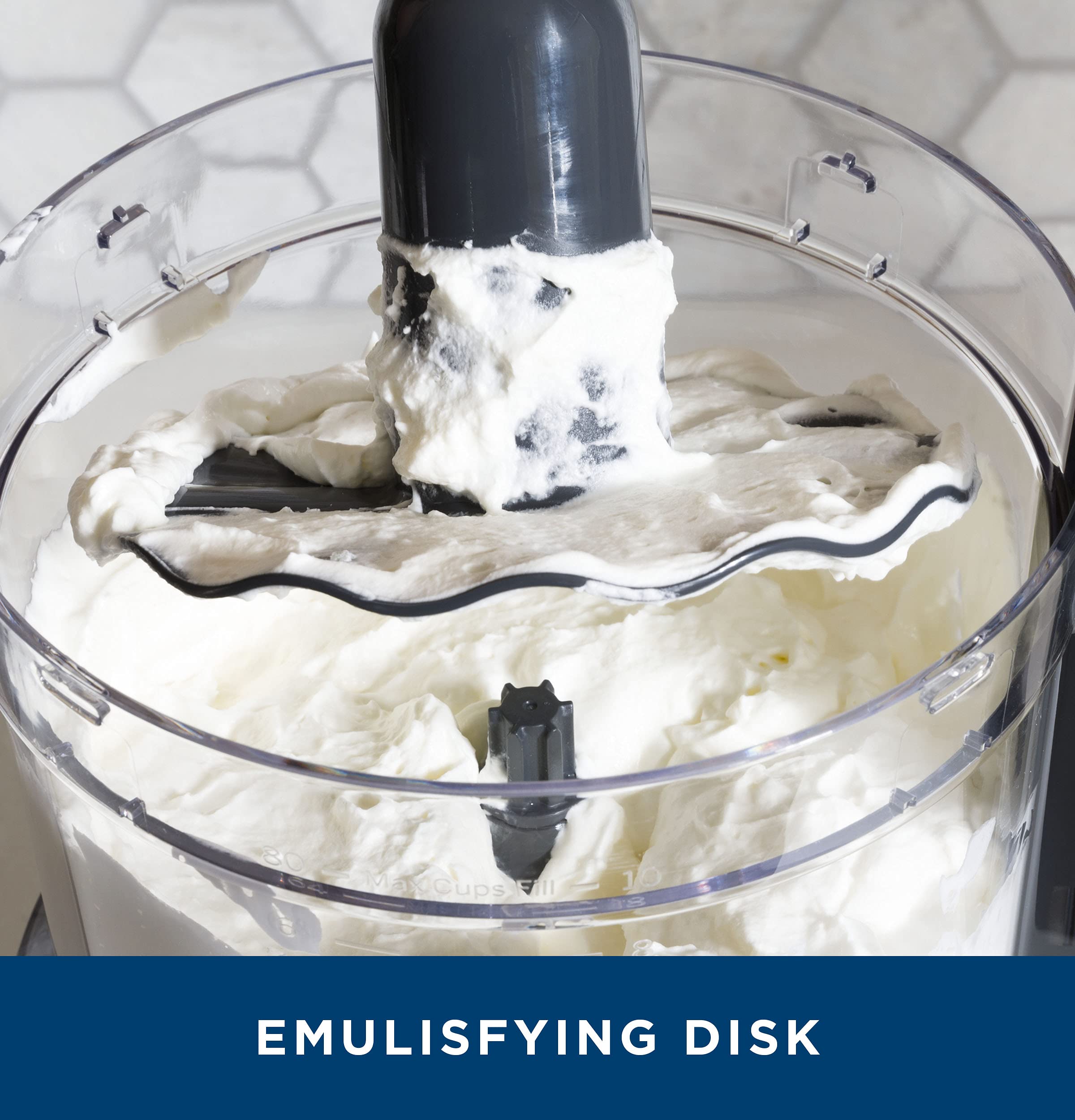 GE 12-Cup Food Processor with 3 Feeding Tubes & Stainless Steel Accessories - 3 Discs + Dough Blade | 550W 3-Speed Electric Kitchen Appliance | Perfect for Shredding Cheese, Chopping Vegetables, Kneading Dough | Ideal for Meal Prep, Baking & Cooking | Durable & Powerful Kitchen Essential