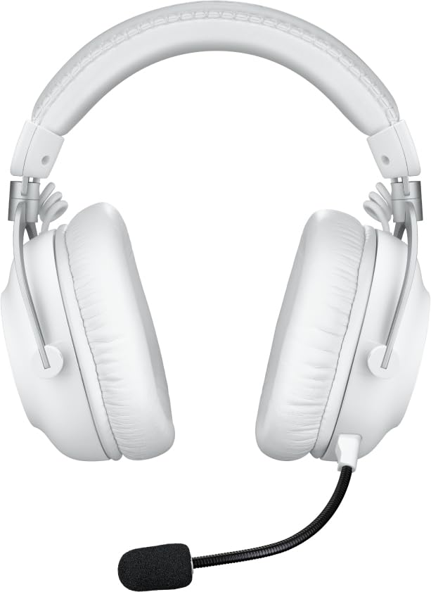 Logitech G PRO X 2 LIGHTSPEED Wireless Gaming Headset with Detachable Boom Mic, 50mm Graphene Drivers, DTS:X 2.0-7.1 Surround Sound - Bluetooth/USB/3.5mm Aux for PC, PS5, PS4, Nintendo Switch (White) - Perfect for Competitive Gaming, Streaming & Immersive Audio Experience