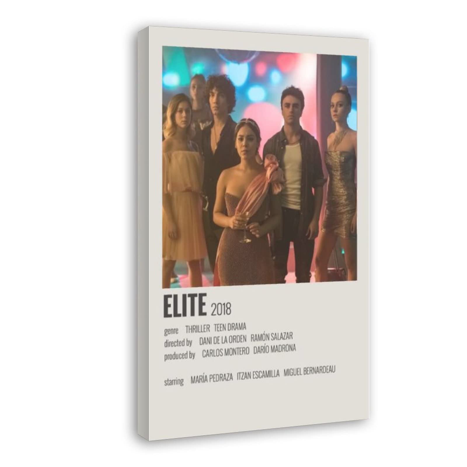 Elite Movie Poster Canvas Wall Art - 20x30 inch (50x75cm) Framed Style - Perfect for Bedroom Decor, Office Wall Decor & Gift Ideas - Great for Movie Lovers' Home Theater & Man Cave Decor