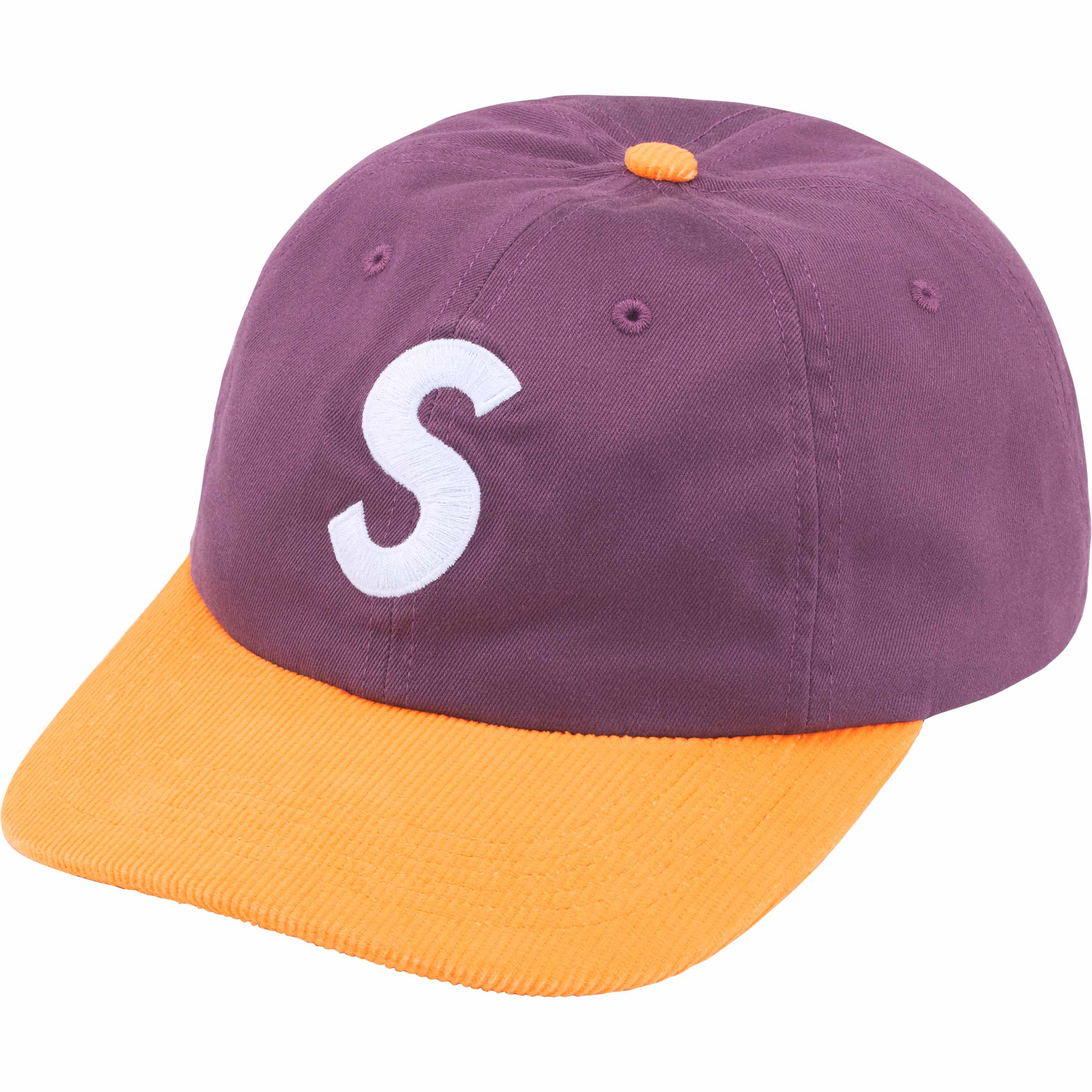 Supreme 2-Tone S Logo 6-Panel Purple Hat - Preorder Now | Streetwear Fashion Accessory for Urban Style & Skate Culture