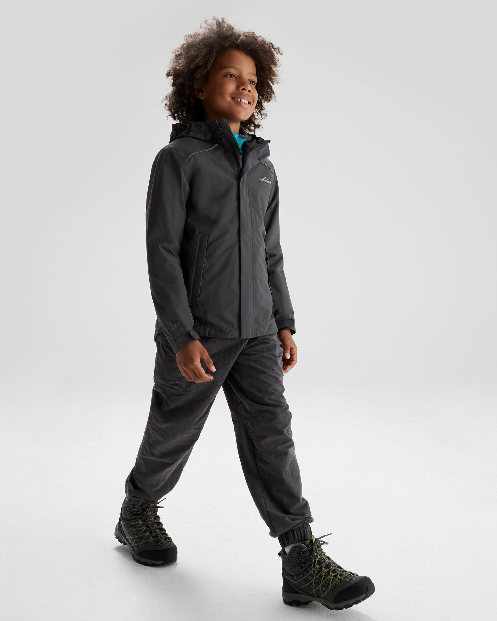 Andulo Boys' 2-Layer Waterproof Rain Jacket for Kids - Lightweight & Breathable for Outdoor Play, School & Hiking