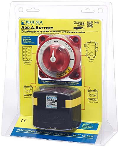 Dual Circuit Battery Switch with ACR - 12V Marine Battery Isolator for Boats, RVs, and Off-Grid Power Systems - Perfect for Safe Battery Management and Power Distribution