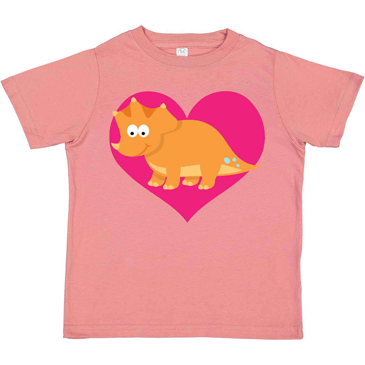 Inktastic Cute Dinosaur Triceratops Toddler T-Shirt for Girls - Soft & Comfortable Kids Tee for Playdates, Preschool & Everyday Wear