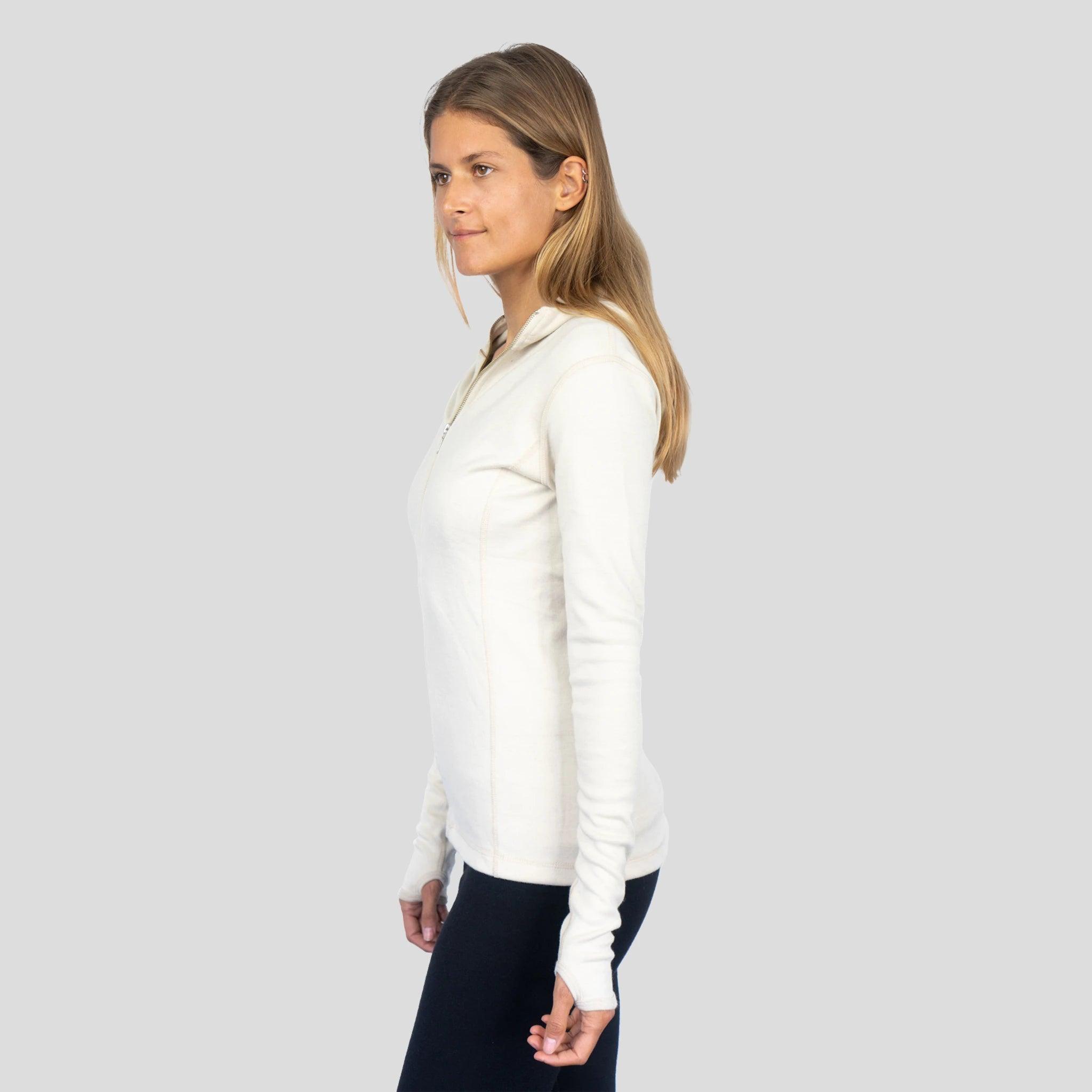 Women's Alpaca Wool Hoodie Jacket - 420 Midweight Full Zip Fleece Pullover for Outdoor Hiking & Winter Travel - Cozy Warm Sweatshirt for Casual Wear