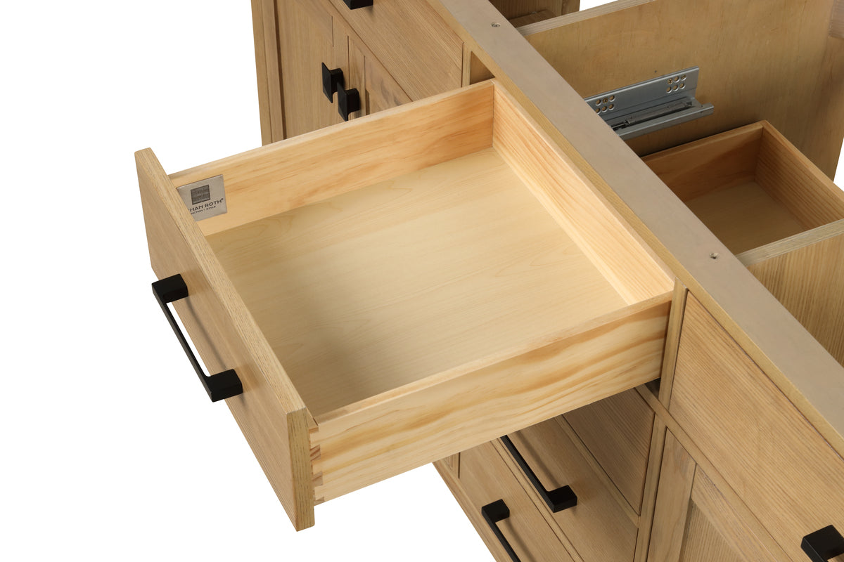 47.5 Inch Modern Single Bathroom Vanity in Desert Oak Finish - Perfect for Small Bathrooms, Powder Rooms & Home Renovations