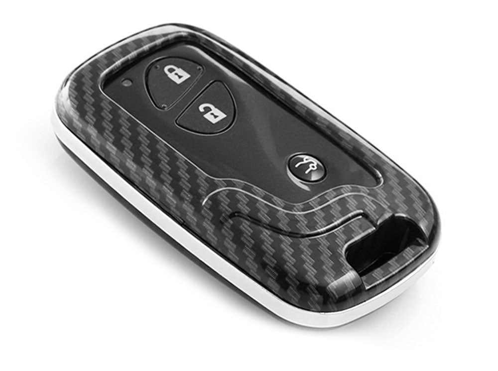 Premium Black Carbon Fiber Key Fob Cover Replacement for Lexus IS ES GS LS CT LX GX RX - Durable & Stylish Car Accessory for Everyday Use