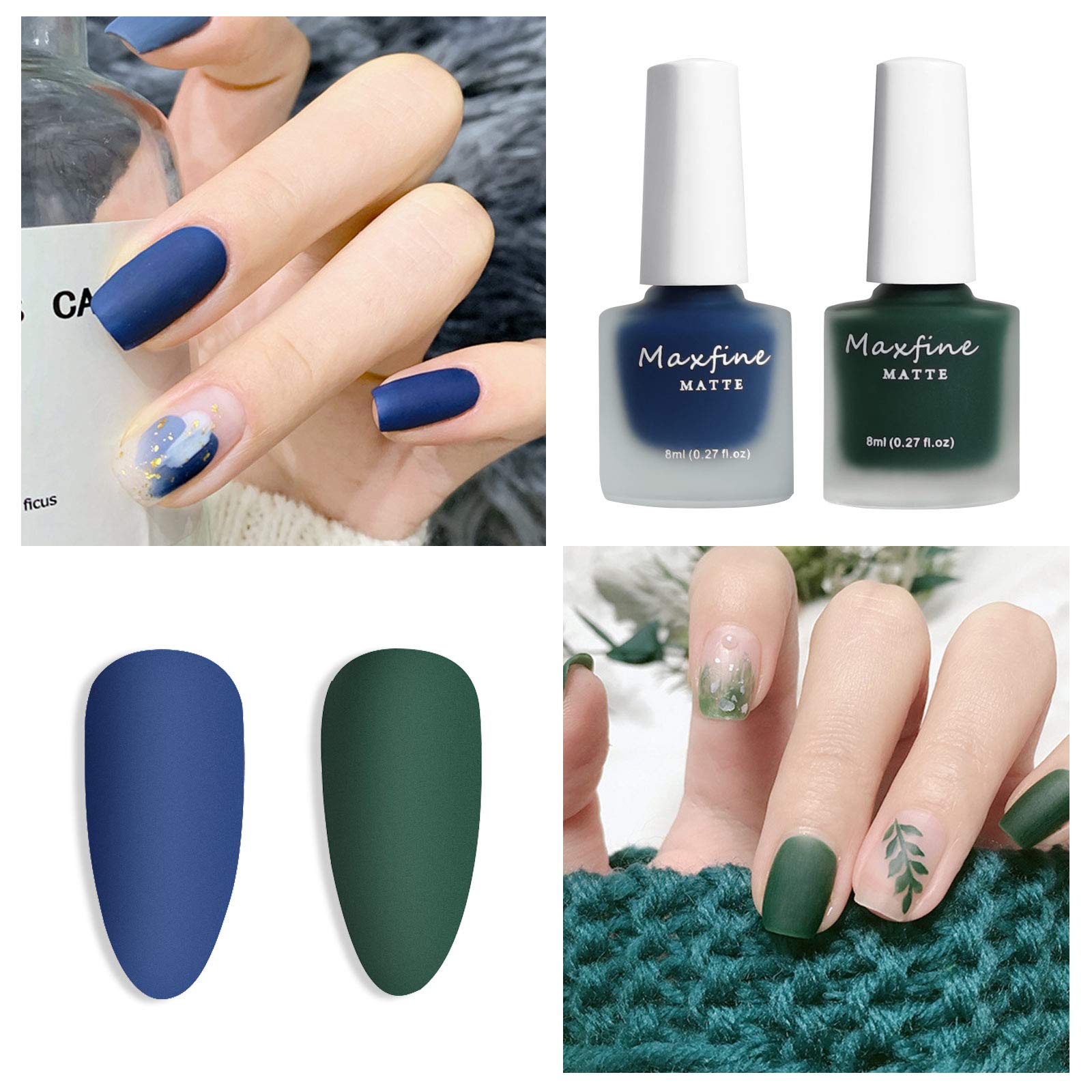6 Colors Matte Nail Polish Set - Mist Effect Velvet Gel Polish Kit, Long Lasting Waterproof Nail Art (8ml/Bottle) for Salon & Home Manicure, Gift for Nail Lovers