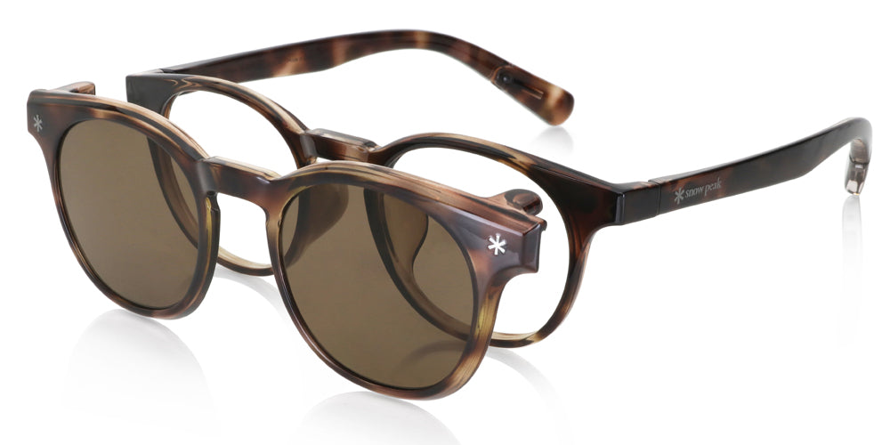 JINS x Snow Peak JINS Switch Flip Up 016 Sunglasses - Lightweight Polarized Outdoor Sports Glasses for Hiking, Cycling & Driving