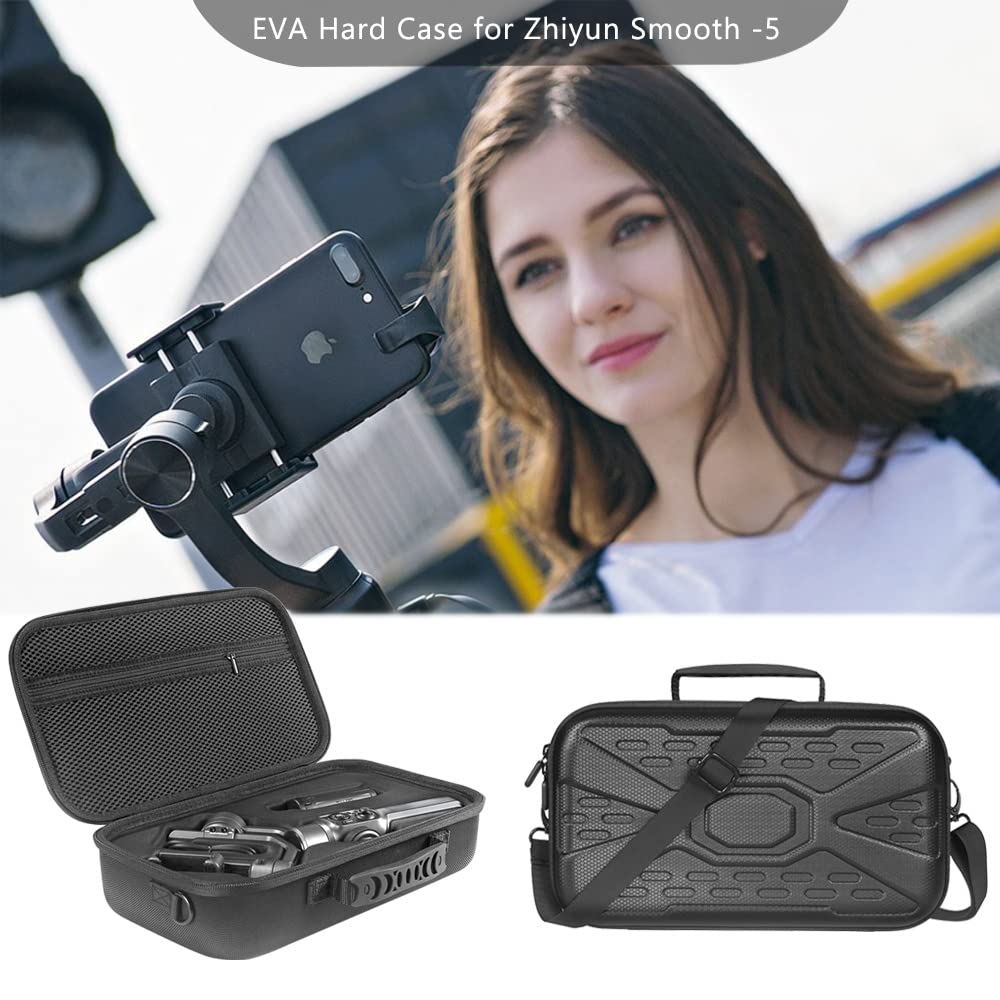 Zhiyun Smooth 5 Gimbal Stabilizer Storage Bag - Waterproof EVA Travel Carrying Case & Organizer Pouch | Perfect for Travel, Photography & Outdoor Shooting Accessories Protection