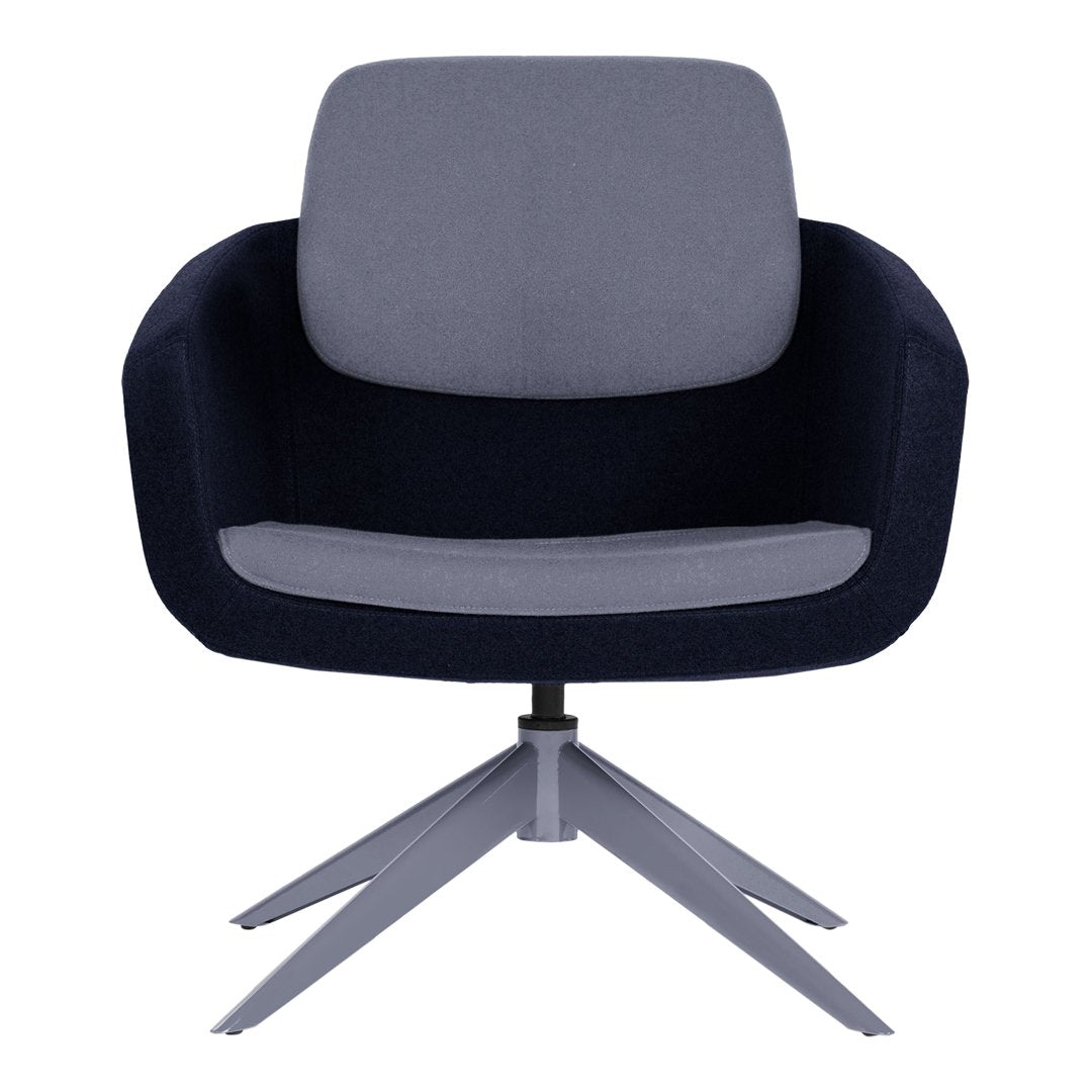 Arca Lounge Armchair with Sturdy Steel Base - Modern Living Room Chair for Home & Office Relaxation