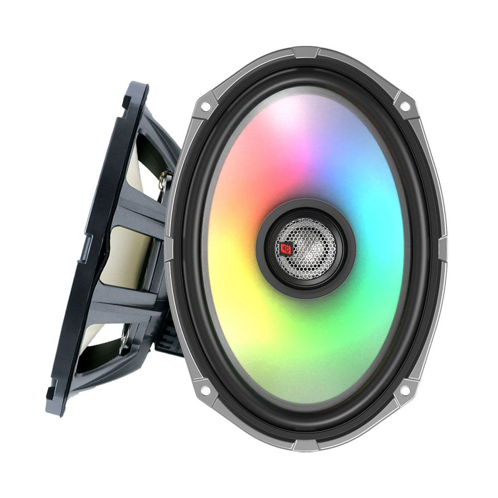 Cerwin Vega SM69F4 600W Peak (300W RMS) 6X9 SM Series 2-Way Marine Coaxial Speakers with RGB LED Lighting - Waterproof Boat Audio System for Marine, ATV, UTV & Outdoor Adventures (Open Box)