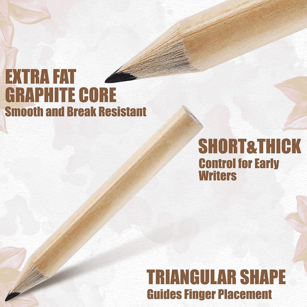 50-Pack Mini Golf Pencils - Small Round Half Pencils for Writing, Drawing & Scorekeeping - Perfect for Weddings, Parties, Golf Tournaments & Office Use