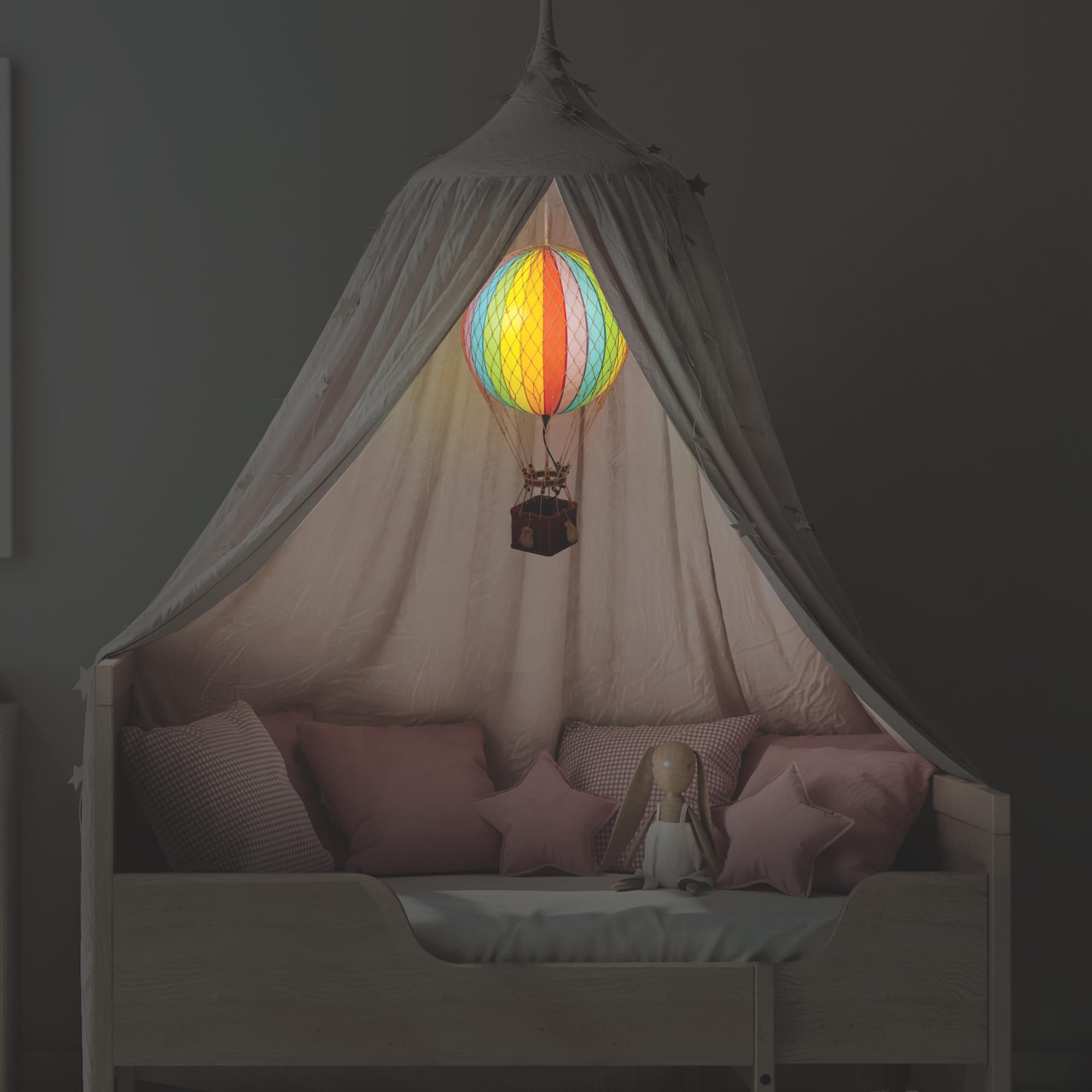 Authentic LED Hot Air Balloon Lanterns - Remote Control Magical Night Lights for Home Decor, Parties & Romantic Evenings | Jules Verne Inspired Rainbow Light Decor | Perfect for Bedrooms, Weddings & Outdoor Gatherings