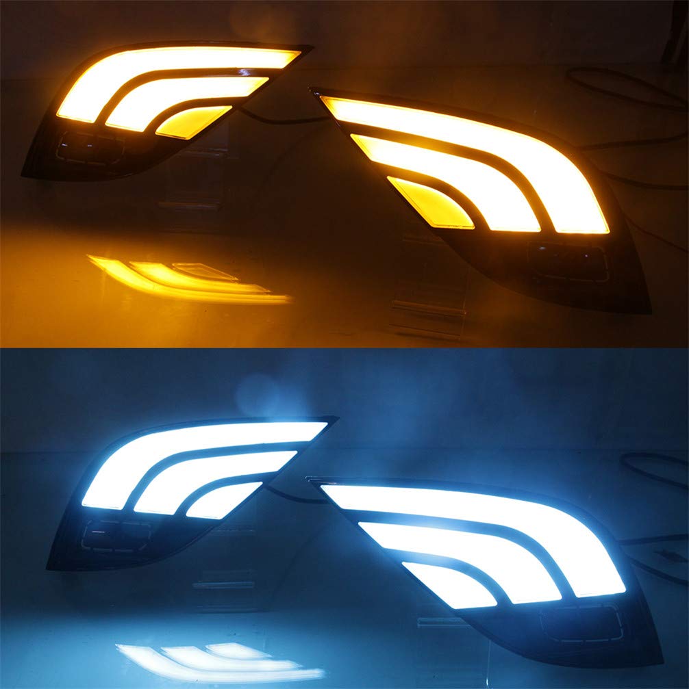 2018-2020 Toyota Camry Super Bright LED Daytime Running Lights - DRL Fog Lights with Clear Lens for Front Bumper & Side Marker - Perfect for Night Driving & Enhanced Visibility