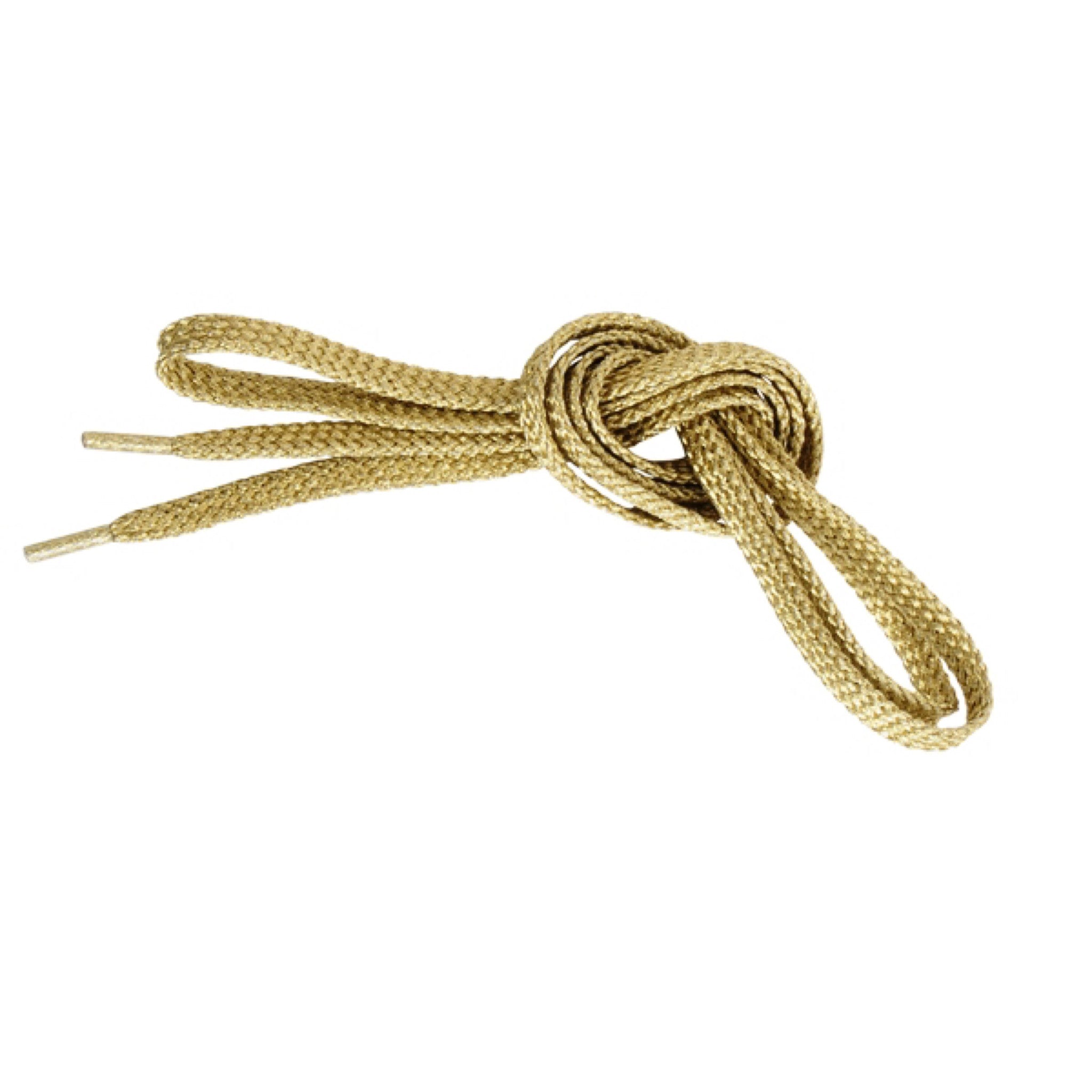 Premium Gold Flat Shoe Laces - Made in Japan - Durable & Stylish for Sneakers, Dress Shoes & Casual Footwear - Perfect for Everyday Wear, Sports & Fashion Accessories