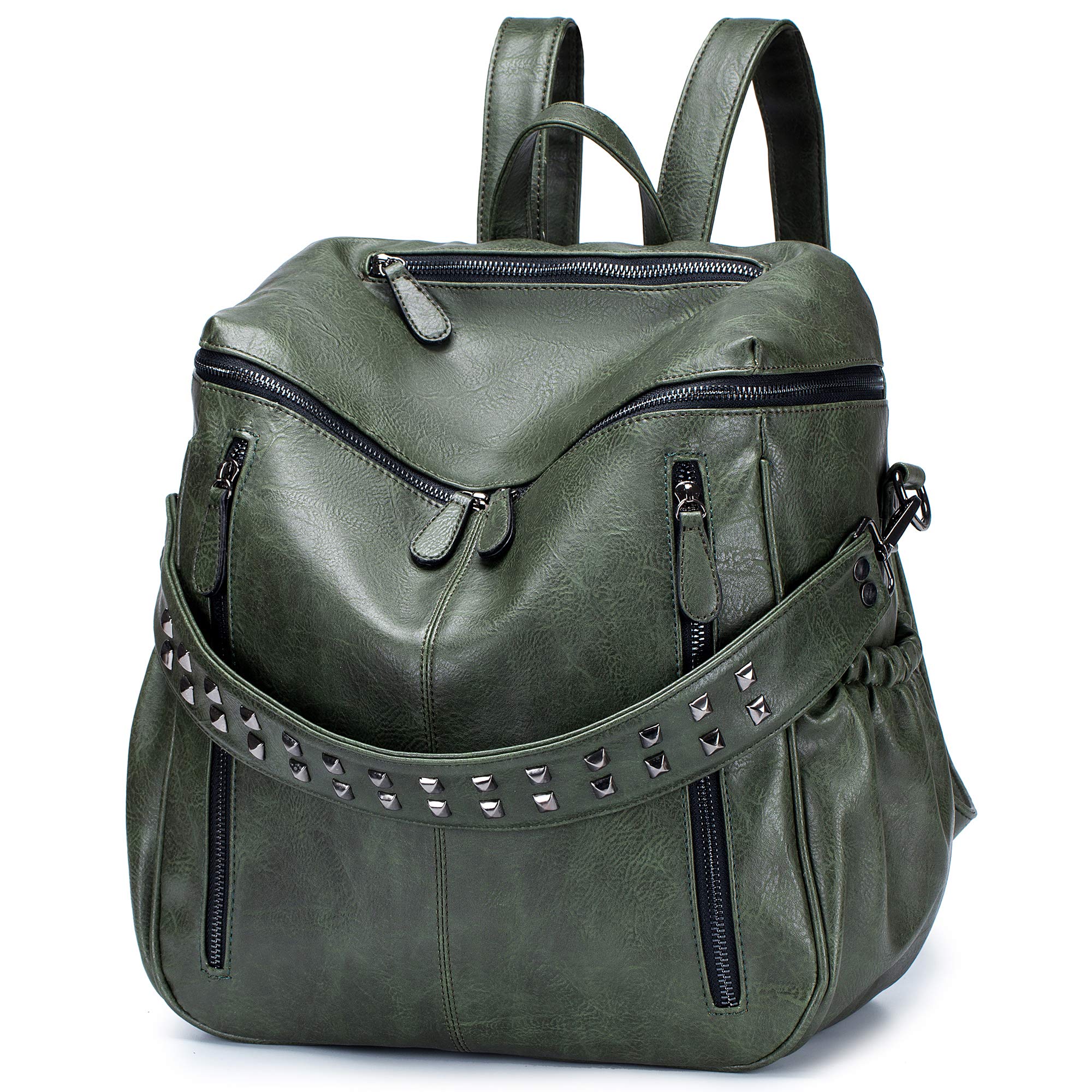 Roulens Women's Leather Backpack Purse - Large Fashion Shoulder Bag for Travel, Work & Daily Use | Stylish Ladies Handbag for Commuting, Shopping & Weekend Outings