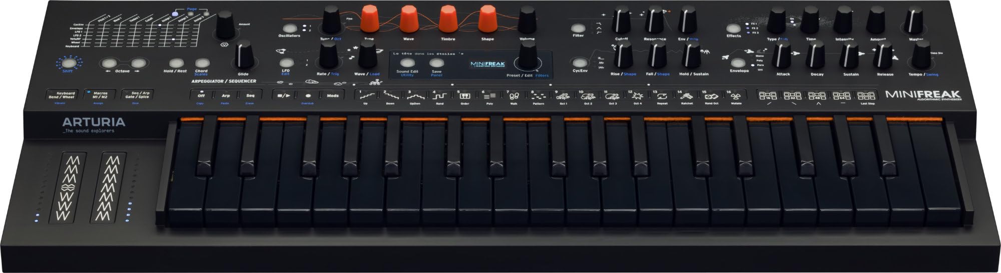 Arturia MiniFreak 37-Key Polyphonic 6-Voice Hybrid Synthesizer Keyboard - Professional Digital Analog Synth for Music Production, Live Performance & Studio Recording