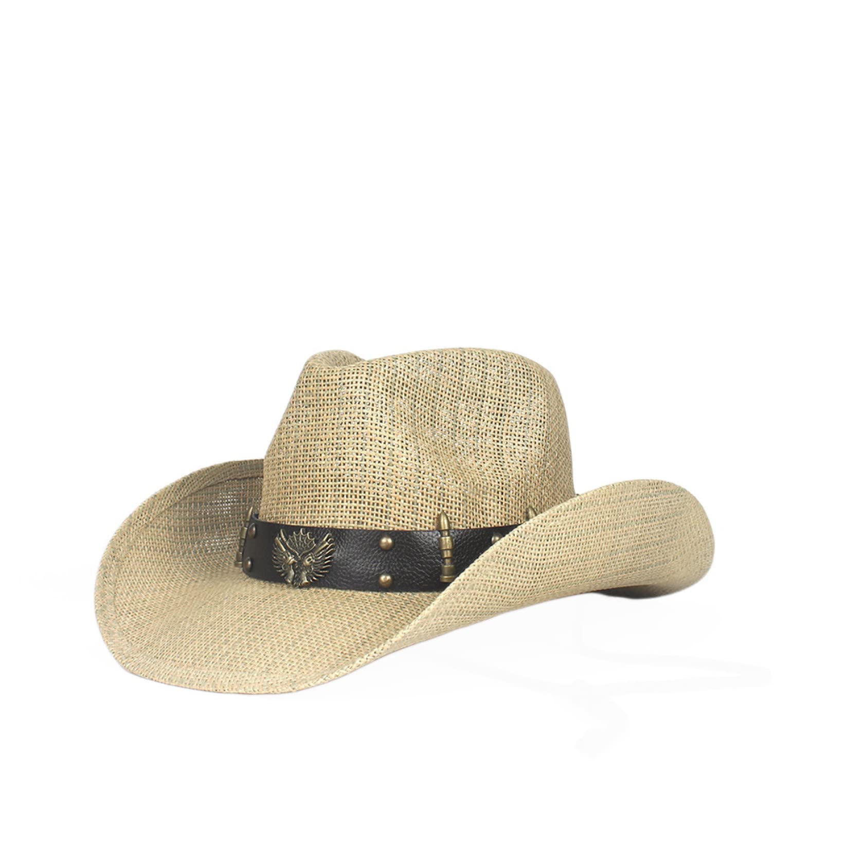 Stylish Peacock Feather Cowgirl Hat for Women & Men - Adjustable Chin Strap Summer Beach Hat (Size 22-22.8 inches) - Perfect for Western Rodeo, Music Festivals & Vacation Accessories