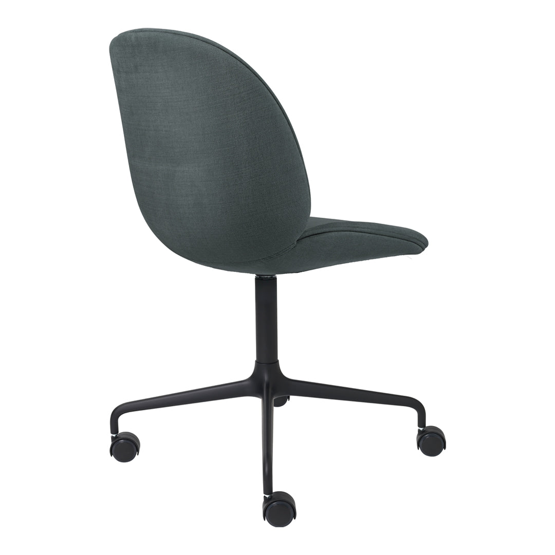Ergonomic Beetle Meeting Chair with 4-Star Base & Smooth-Rolling Casters - Fully Upholstered Office Chair for Conference Rooms, Home Offices & Workspaces