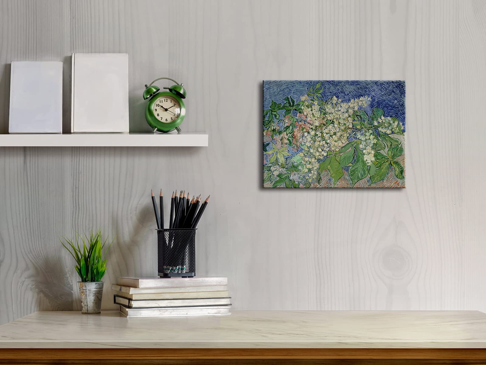 Vincent Van Gogh Blossoming Chestnut Branches Canvas Print - Famous Art Reproduction, Classical Flower Painting Wall Art for Living Room, Bedroom & Office Decor | Home & Wall Decoration