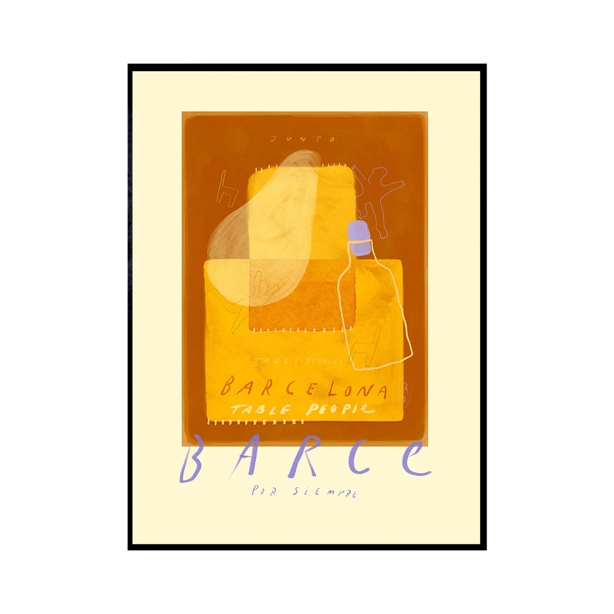 The Poster Club Barcelona Print - Vintage Travel Poster Art for Home & Office Decor | Perfect for Living Room, Bedroom, or Gift