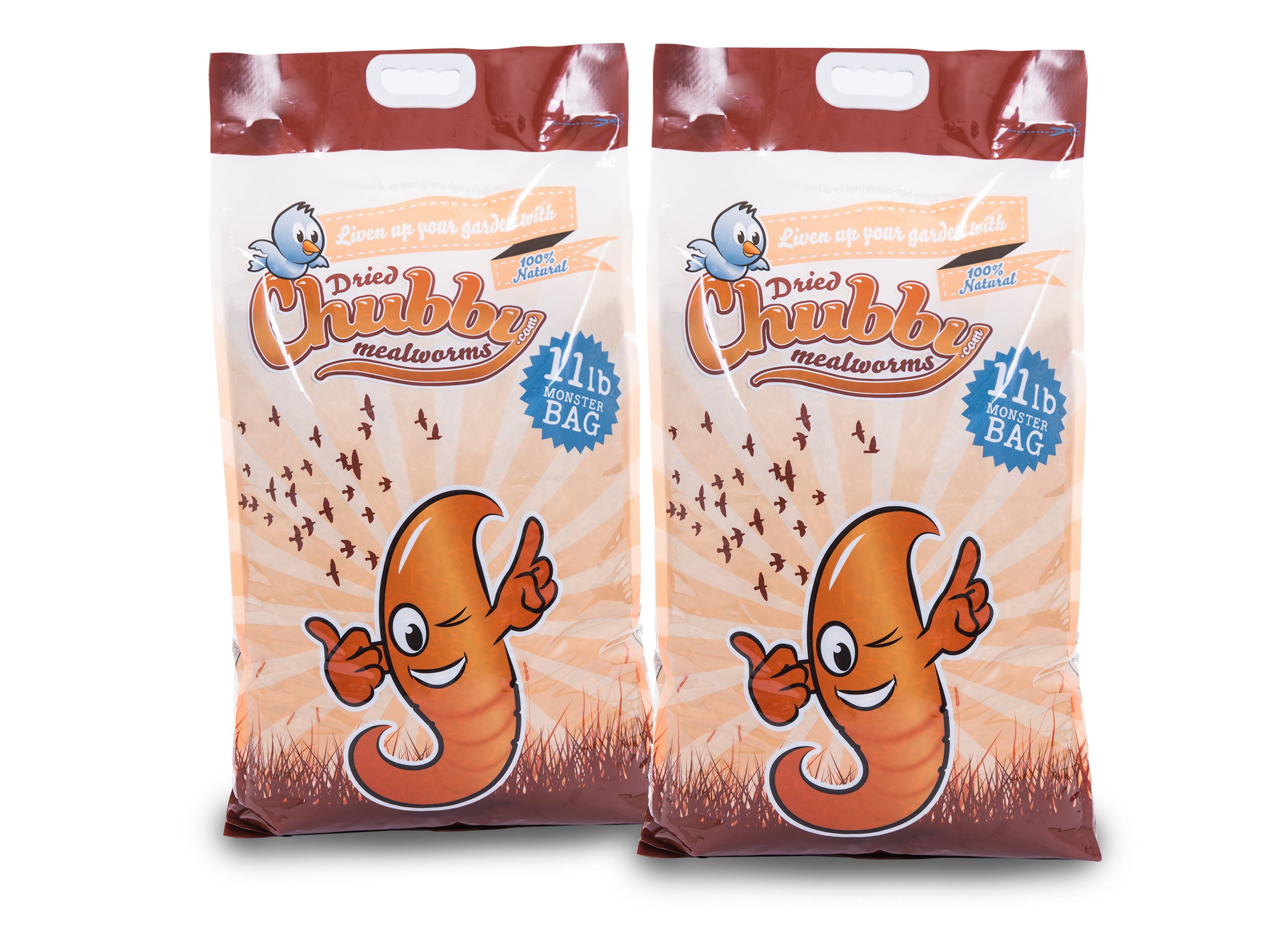 Premium 22Lbs Chubby Dried Mealworms for Reptiles, Birds & Chickens - High-Protein Pet Food & Wild Bird Treat - Perfect for Feeding Bearded Dragons, Turtles & Backyard Poultry