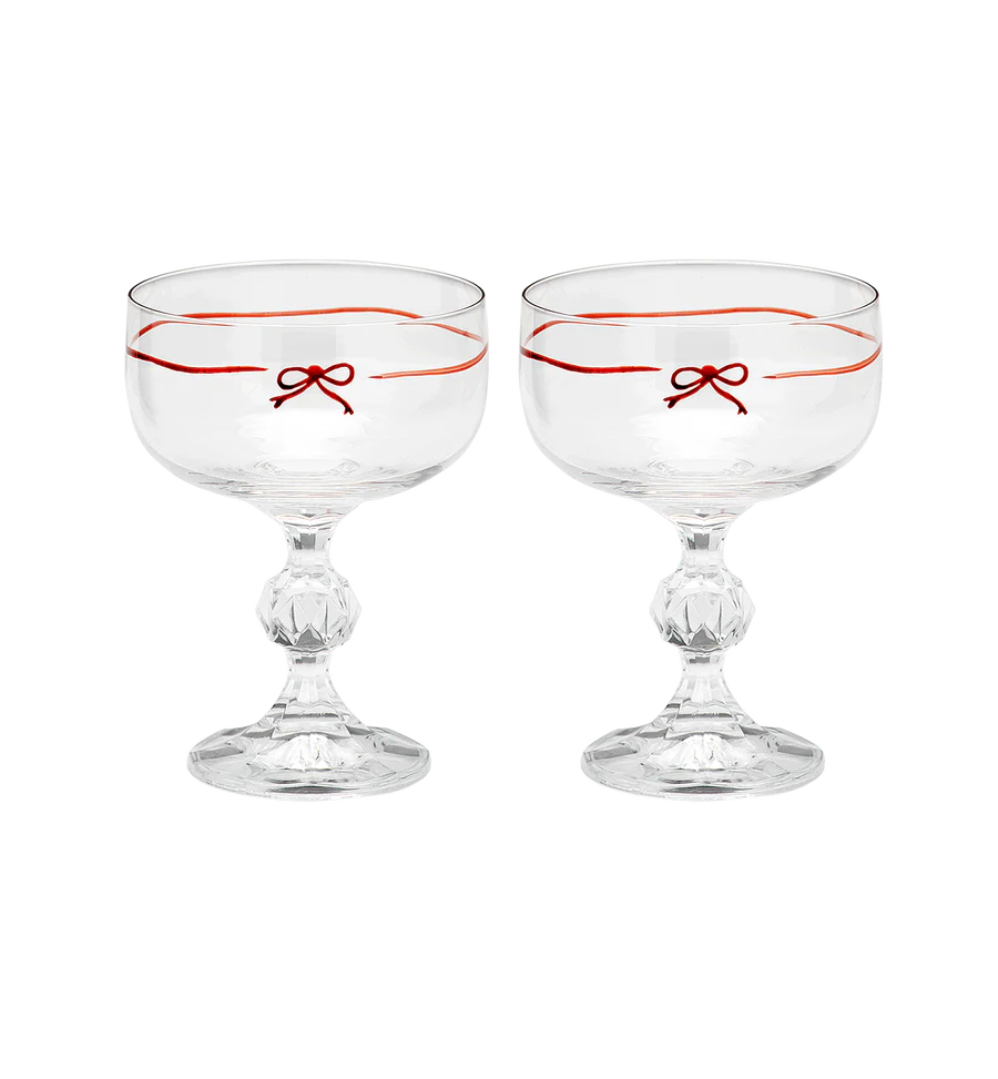 Elegant Bistro Cocktail Glasses Set of 2 - Vintage Style Barware for Martini, Margarita & Cocktails - Perfect for Home Bars, Parties & Romantic Dinners