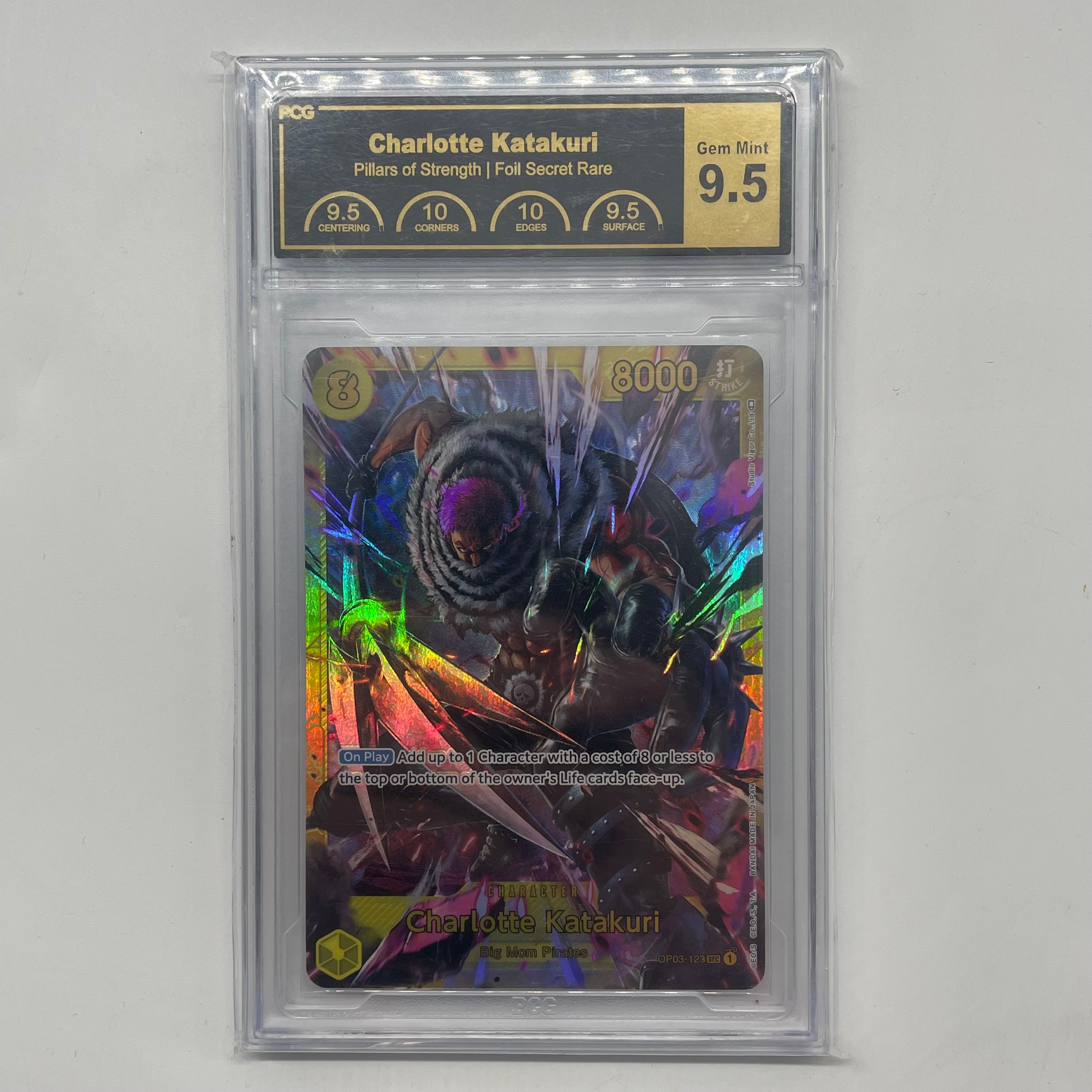 Charlotte Katakuri PCG 9.5 Graded One Piece Card Game - Rare Collectible Trading Card for Anime Fans & Card Game Enthusiasts | Perfect for Display, Gaming & Investment