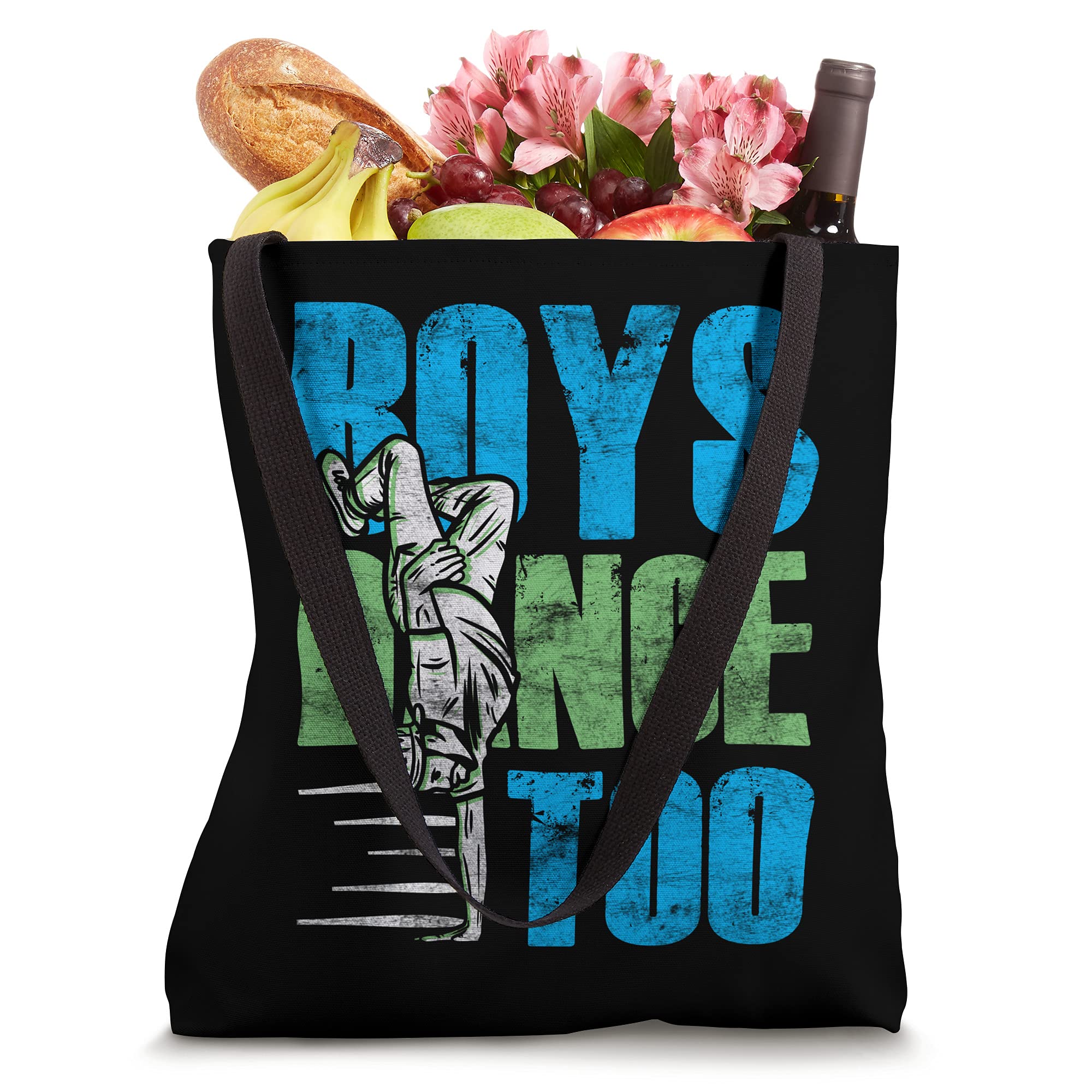 Boys Dance Too Street Hip Hop Breakdance Choreography Tote Bag - Perfect for Dance Classes, Hip Hop Events & Urban Fashion Accessories