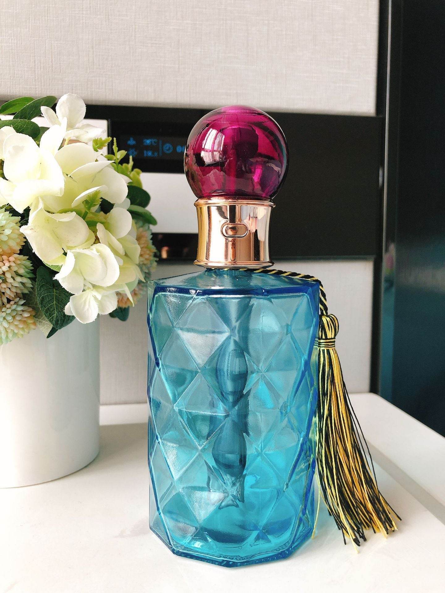Elegant Perfume-Shaped Glass Essential Oil Diffuser & Humidifier - Perfect for Aromatherapy, Home Spa, and Office Relaxation