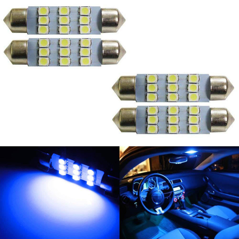 4 Pack Ultra Blue 9 SMD LED Bulbs - 1.72