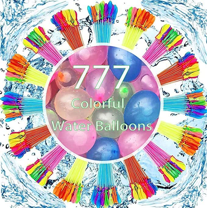 FOXBOG 555 Self-Sealing Water Balloons Bulk - Quick Fill Water Balloons for Kids, Outdoor Yard Games & Summer Fun - XXL Size Rapid Fill Self-Sealing Balloons for Pool Parties, Backyard Activities & Family Gatherings
