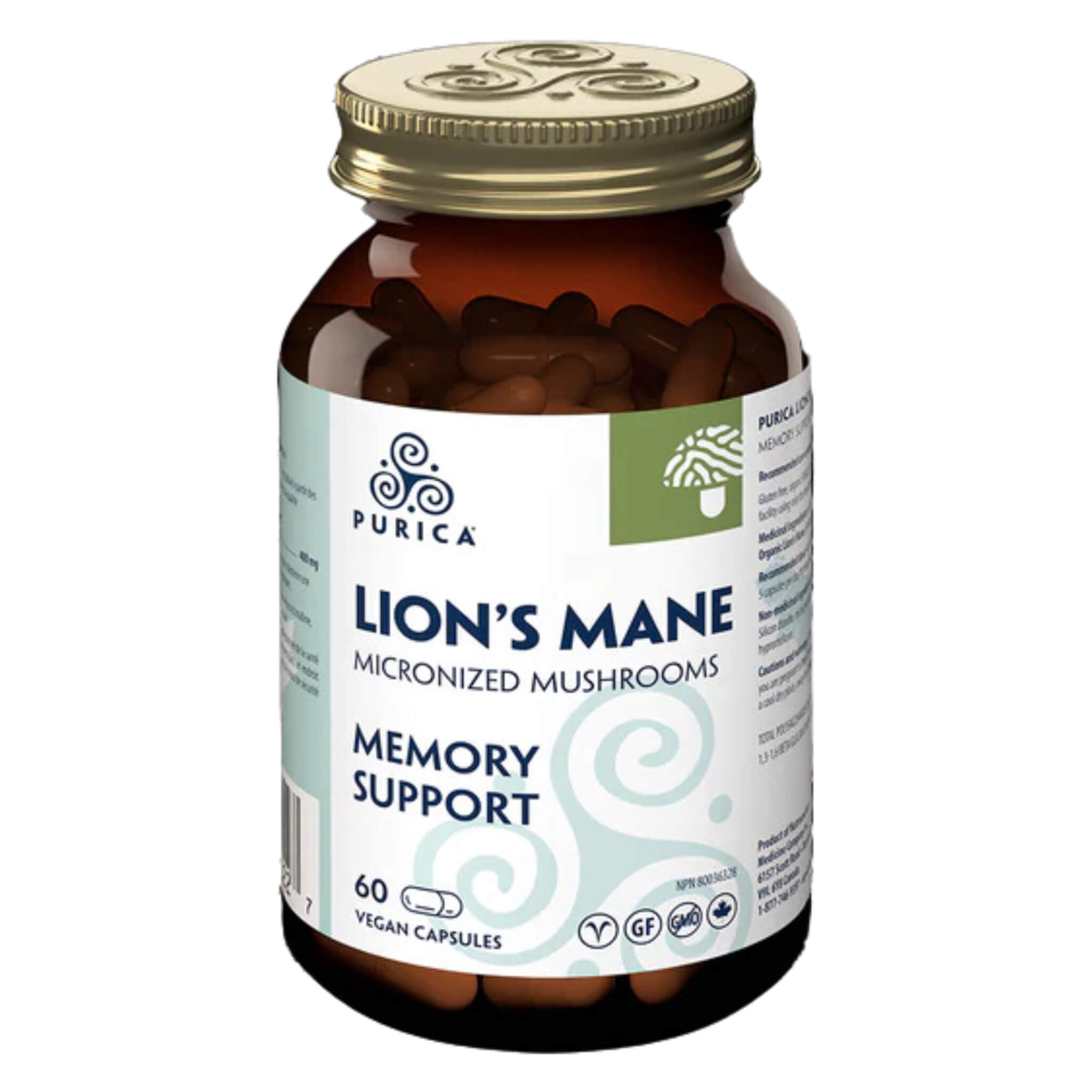 Organic Lion's Mane Mushroom Capsules - 1000mg Pure Extract for Brain Health & Memory Support - Vegan, Non-GMO, Gluten-Free - Boost Focus & Cognitive Function for Work, Study & Daily Life