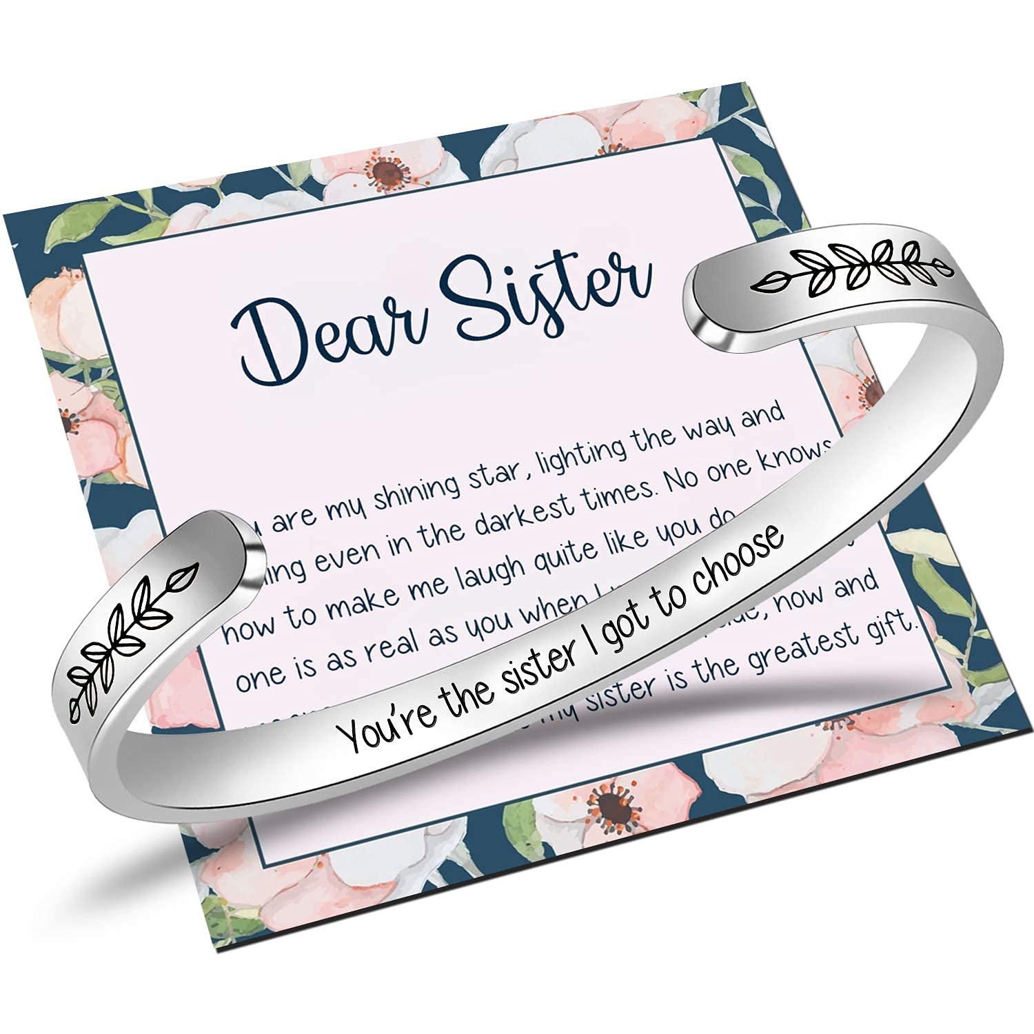 Enni of York Friendship Bracelets for Women & Girls - Inspirational Engraved Cuff Jewelry, Best Friend Bracelet Gift for Teen Sisters (Perfect for Birthdays, Graduation & Everyday Wear)