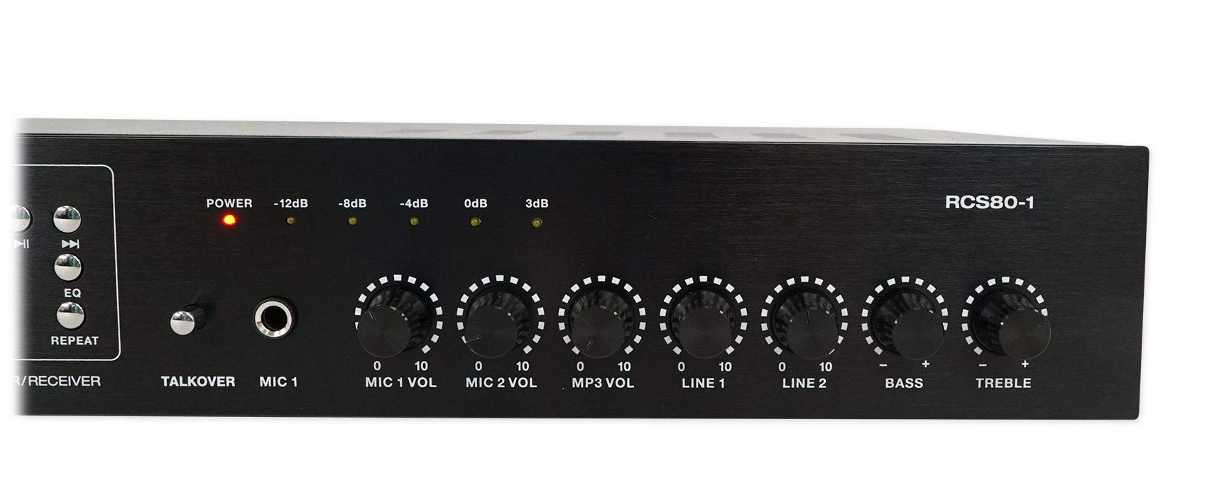 Rockville Commercial Restaurant Amplifier with (2) White 5.25