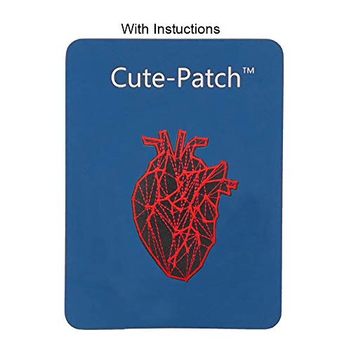 Goth Heart Embroidered Iron On Patch - Cute DIY Sewing Applique for Jackets, Bags & Denim - Black Gothic Embroidered Badge for Clothing & Accessories Customization