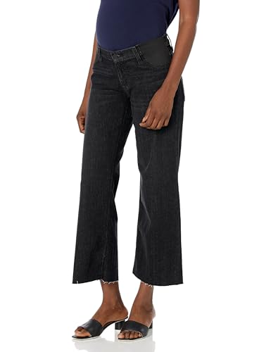 HUDSON Women's Rosie Wide Leg Ankle Jeans - Maternity Stretch Denim Pants for Pregnancy Comfort | Perfect for Work, Casual Outings & Everyday Wear