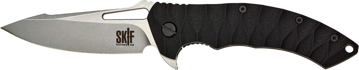 SKIF Shark II SW Knife - Tactical Folding Knife with Black Stainless Steel Blade (Style 421) for Outdoor Camping, Hunting & Survival Gear