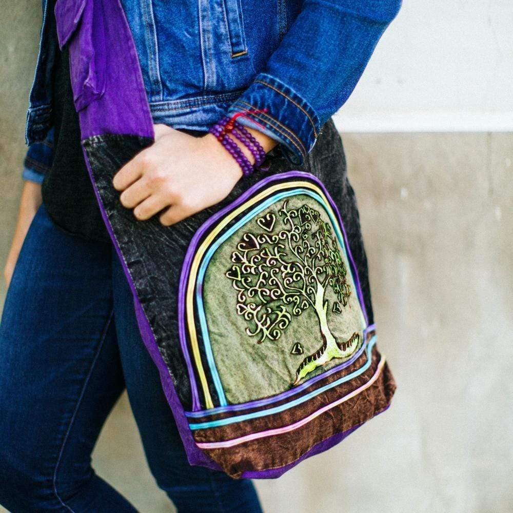 Tree of Life Grounding Bag - Reusable Eco-Friendly Tote for Yoga, Meditation & Outdoor Activities | Spiritual Healing & Stress Relief Accessory