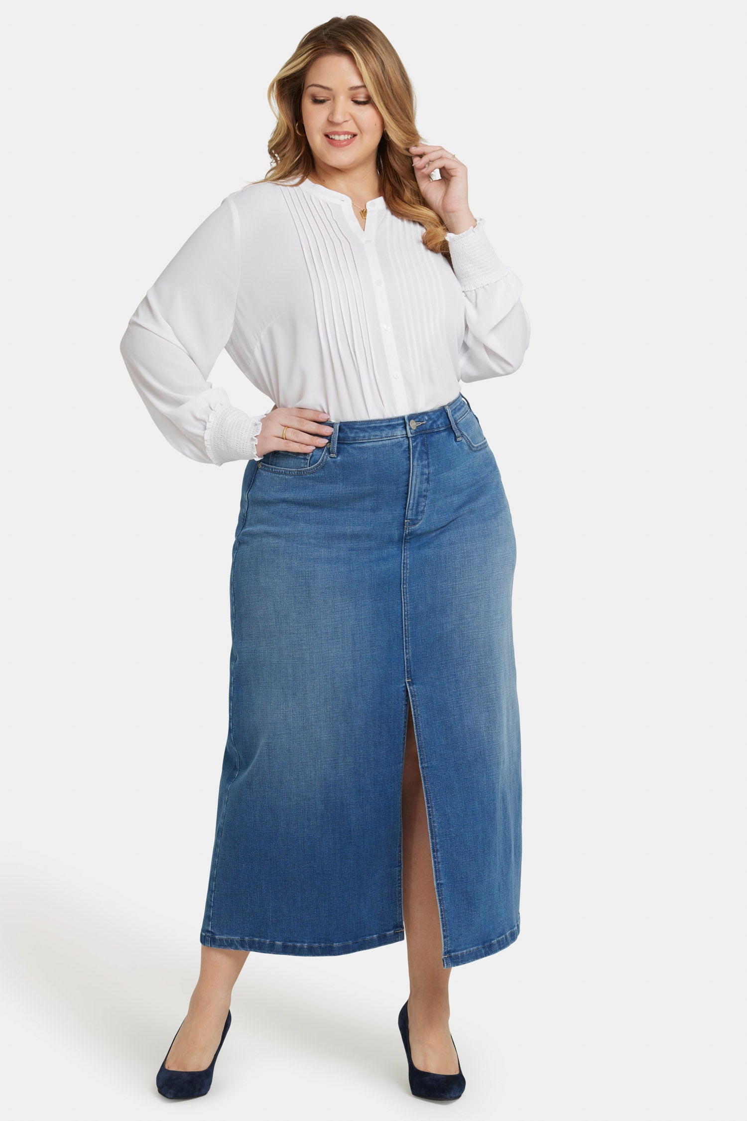 Plus Size High Rise Long Skirt for Women - Elegant Fairmont Style | Perfect for Office, Party & Casual Outfits