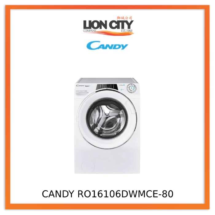 Candy RO16106DMCE 80 10KG Inverter Front Load Washing Machine - Energy Efficient, Quiet Operation for Apartments & Small Homes