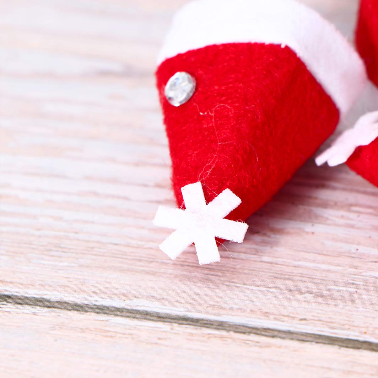 24pcs Mini Santa Hats for Lollipops - Christmas Candy Covers & Party Favors - DIY Crafts, Doll Decorations, Tree Ornaments - Perfect for Holiday Parties, Gift Wrapping & Festive Decor